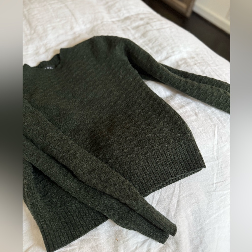 Gorgeous A.P.C. Paris Dark Green Wool Sweater